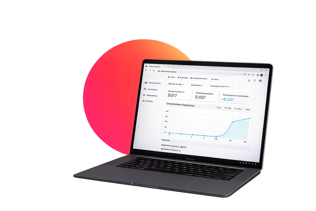 TikTok analytics dashboard showing account growth